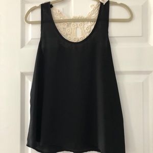 Black Macrame Tank
